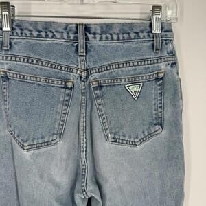 Vintage Guess jeans womens 26 light wash high rise tapered 80s 90s cotton retro